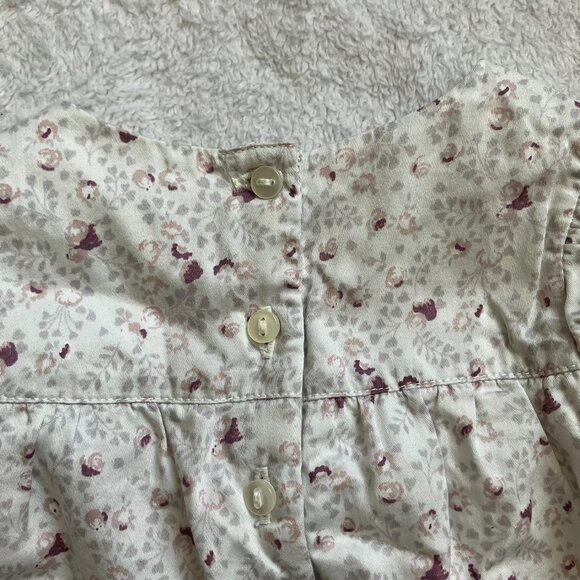 Little White Company 3-6M Cream Floral Smocked Dress GUC Baby Girl - Picture 10 of 16